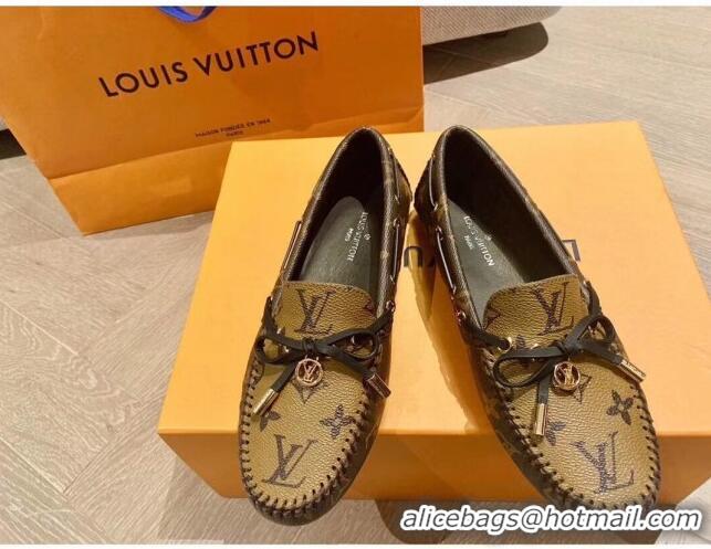 Super Quality Louis Vuitton LV Circle Gloria Flat Loafers Monogram Reverse Canvas 72111