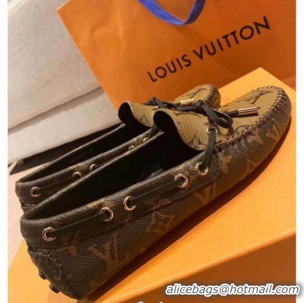 Super Quality Louis Vuitton LV Circle Gloria Flat Loafers Monogram Reverse Canvas 72111