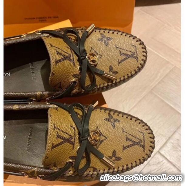 Super Quality Louis Vuitton LV Circle Gloria Flat Loafers Monogram Reverse Canvas 72111