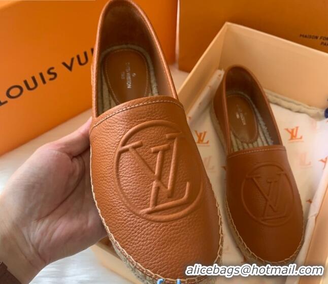 Best Price Louis Vuitton Leather LV Circle Starboard Flat Espadrille 72118 Brown 2020