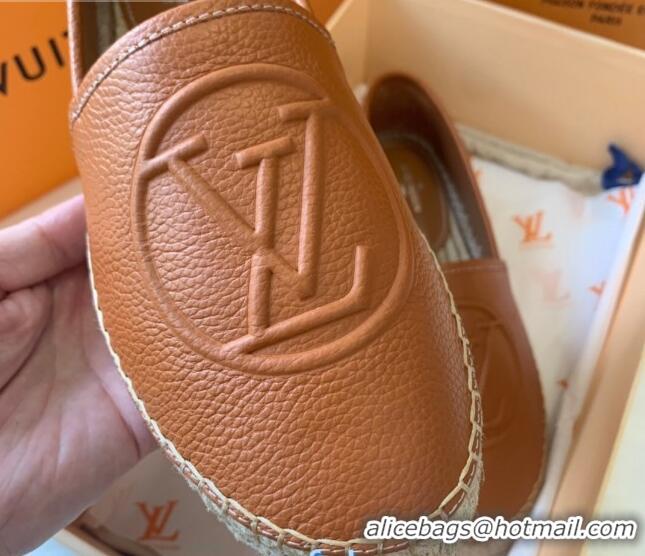 Best Price Louis Vuitton Leather LV Circle Starboard Flat Espadrille 72118 Brown 2020