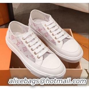 Affordable Price Louis Vuitton Stellar Sneakers in Pink Monogram Print Transparent Fabric 72202 2020 