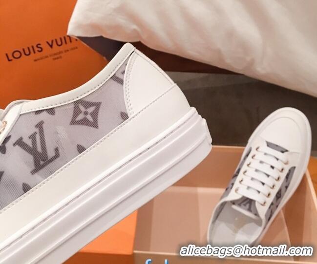 Best Price Louis Vuitton Stellar Sneakers in Black Monogram Print Transparent Fabric 72204 2020 