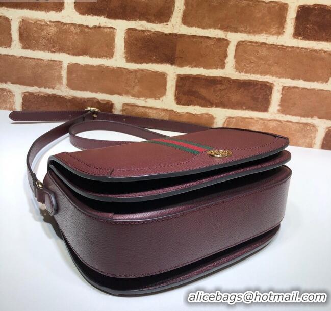 High Quality Gucci Ophidia Leather Small Shoulder Bag 601044 Burgundy