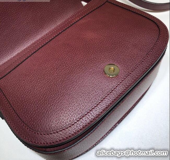 High Quality Gucci Ophidia Leather Small Shoulder Bag 601044 Burgundy