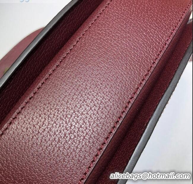 High Quality Gucci Ophidia Leather Small Shoulder Bag 601044 Burgundy