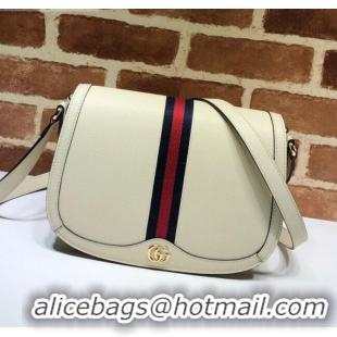 Top Sell Gucci Ophidia Leather Small Shoulder Bag 601044 White