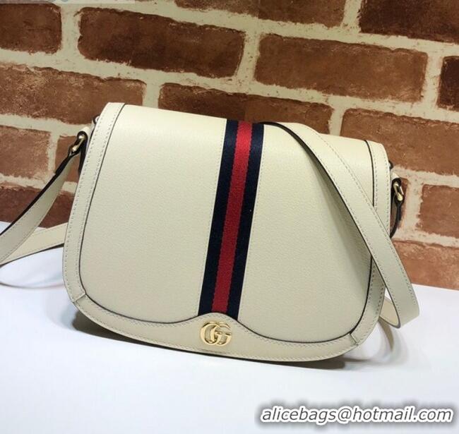 Top Sell Gucci Ophidia Leather Small Shoulder Bag 601044 White