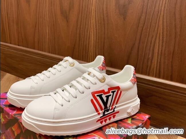 Pretty Style Louis Vuitton Crafty Time Out Sneakers White/Red 80732