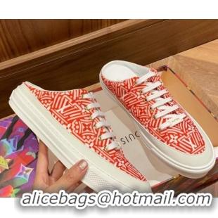 Sumptuous Louis Vuitton Crafty Stellar Open Back Sneakers Red/White 80734