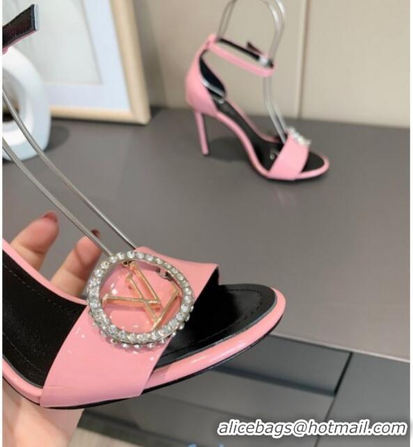 Purchase Louis Vuitton Madeleine Patent Leather LV Circle High Heel Sandals 81737 Pink