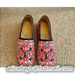 Good Looking Louis Vuitton Crafty Monogram Canvas Espadrilles 82817 Red 2020