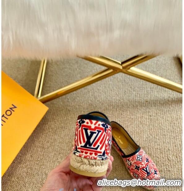 Good Looking Louis Vuitton Crafty Monogram Canvas Espadrilles 82817 Red 2020