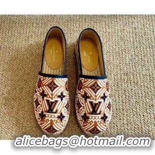 Good Product Louis Vuitton Crafty Monogram Canvas Espadrilles 82817 Brown 2020