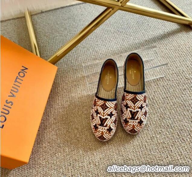 Good Product Louis Vuitton Crafty Monogram Canvas Espadrilles 82817 Brown 2020