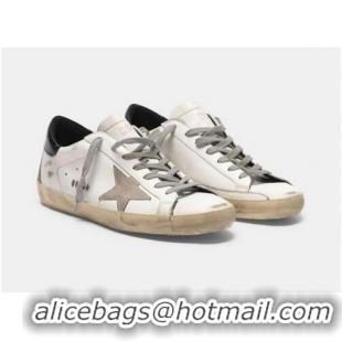 Discount Golden Goose GGDB Super-Star Sneakers With Black Heel Tab And Metal Stud Lettering GGBD32