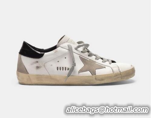 Discount Golden Goose GGDB Super-Star Sneakers With Black Heel Tab And Metal Stud Lettering GGBD32