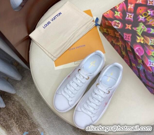 Top Quality Louis Vuitton Time Out Sneakers in Printed Silky Calfskin 83115 White 01 2020