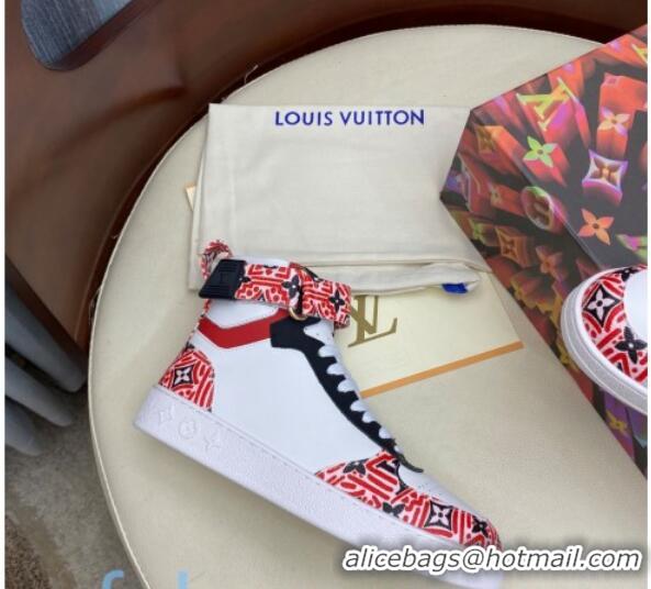 Good Quality Louis Vuitton LV Crafty Boombox Boot Sneakers 83116 Red