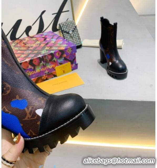 Sumptuous Louis Vuitton LV x LoL Star Trail Ankle boots 83126 Blue 2020