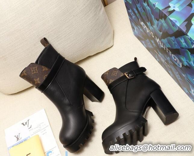 Good Quality Louis Vuitton Star Trail Buckle Strap Ankle Boots 83131 Black 2020