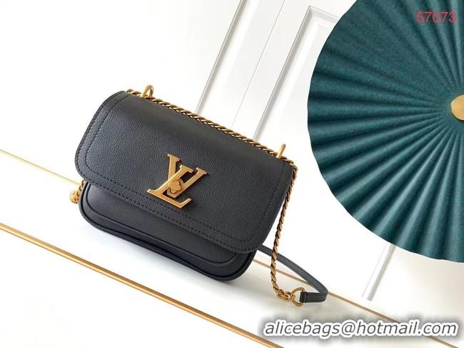 Well Crafted Louis Vuitton Original Lockme chain small handbag M57067 Black