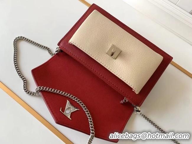 Top Quality Louis Vuitton Original MYLOCKME Chain Bag M63471 red&white