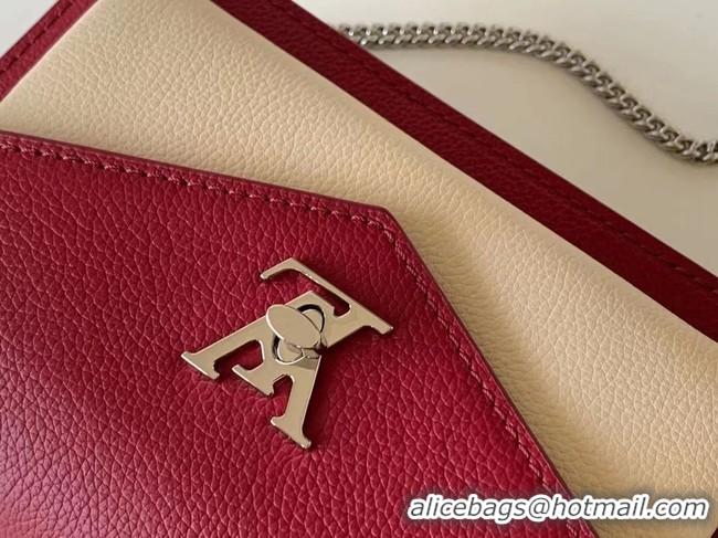 Top Quality Louis Vuitton Original MYLOCKME Chain Bag M63471 red&white