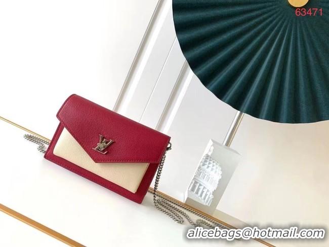 Top Quality Louis Vuitton Original MYLOCKME Chain Bag M63471 red&white