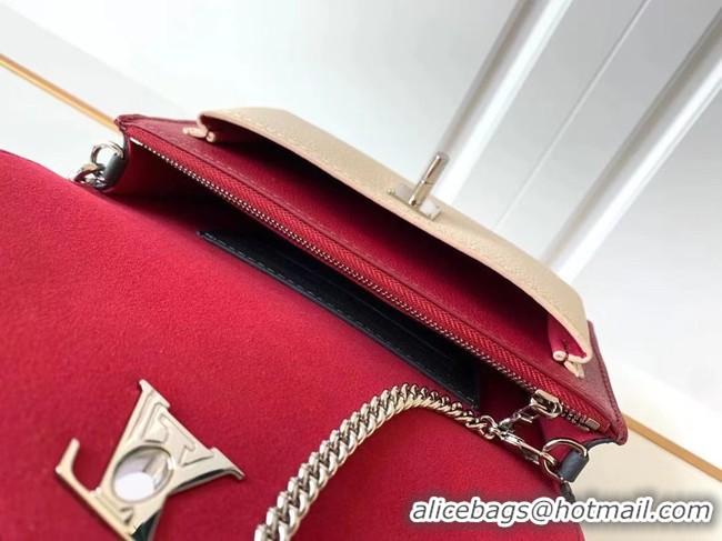 Top Quality Louis Vuitton Original MYLOCKME Chain Bag M63471 red&white