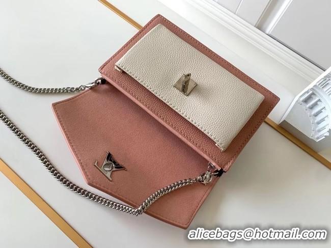 Famous Brand Louis Vuitton Original MYLOCKME Chain Bag M63471 pink&white