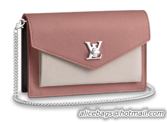 Famous Brand Louis Vuitton Original MYLOCKME Chain Bag M63471 pink&white