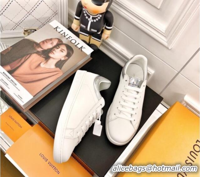 Charming Louis Vuitton Luxembourg Sneakers in Silky Calfskin 83140 White/Silver