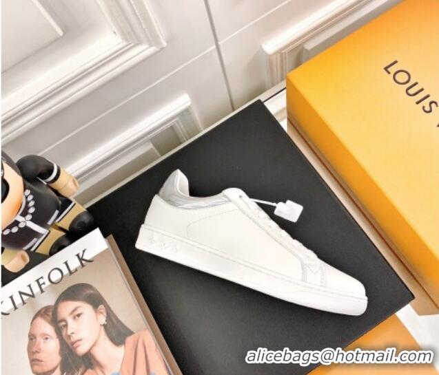 Charming Louis Vuitton Luxembourg Sneakers in Silky Calfskin 83140 White/Silver