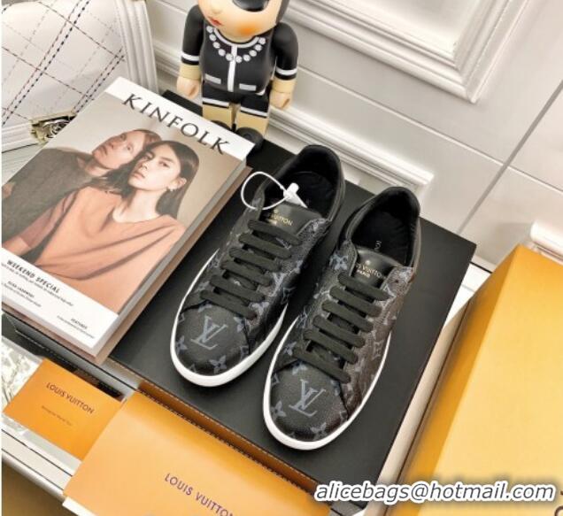 Fashion Louis Vuitton Luxembourg Sneakers in Black Monogram Canvas 83142