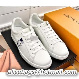 Charming Louis Vuitton Luxembourg LV Stripes Sneakers White/Grey 83145