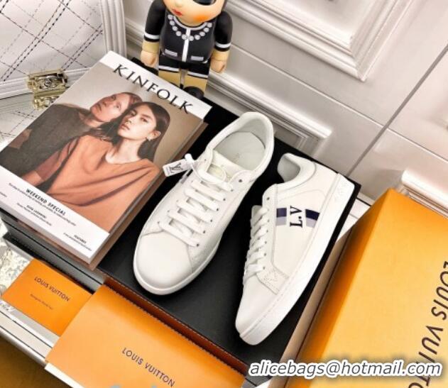 Charming Louis Vuitton Luxembourg LV Stripes Sneakers White/Grey 83145