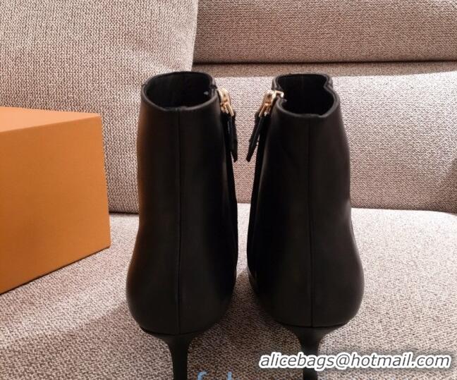 Most Popular Louis Vuitton Cherie Ankle Boots 1A8834 Black Leather/Monogram Canvas 2020