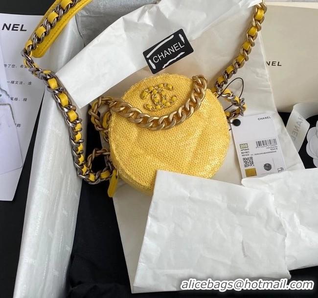 Buy Inexpensive Chanel 19 chain Bag AP0945 Yellow