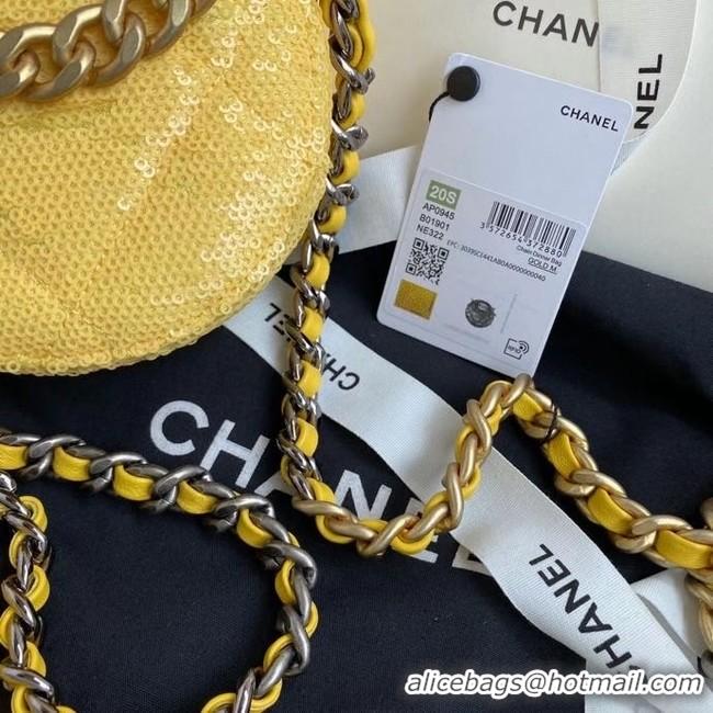 Buy Inexpensive Chanel 19 chain Bag AP0945 Yellow