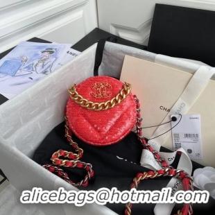 Affordable Price Chanel 19 chain Bag AP0945 red