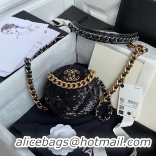 Best Quality Chanel 19 chain Bag AP0945 black