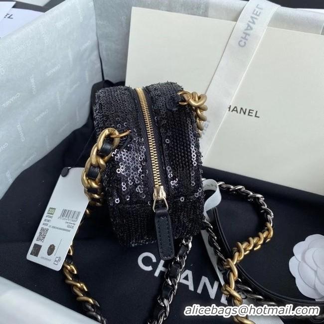 Best Quality Chanel 19 chain Bag AP0945 black