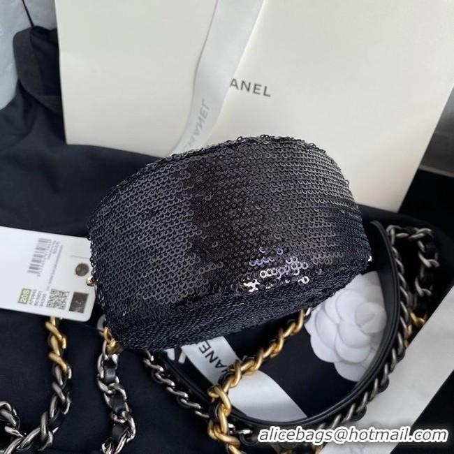 Best Quality Chanel 19 chain Bag AP0945 black