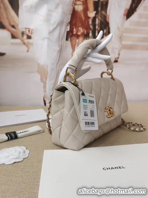 Famous Brand Chanel Original Lather Flap Bag AS2044 white