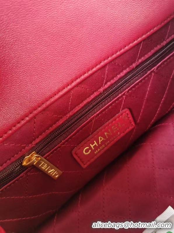 Traditional Discount Chanel Original Lather Flap Bag AS2044 red