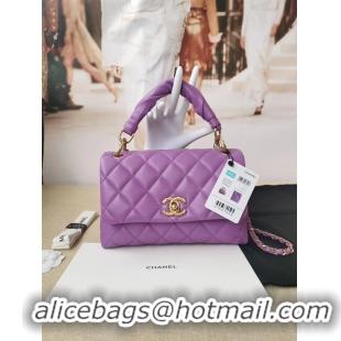 Best Quality Chanel Original Lather Flap Bag AS2044 Lavender