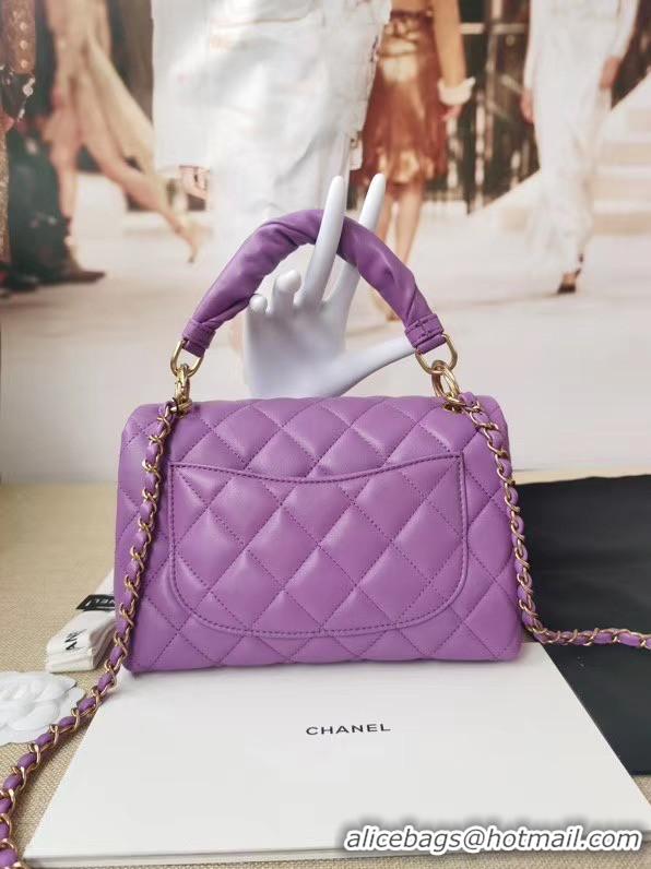 Best Quality Chanel Original Lather Flap Bag AS2044 Lavender