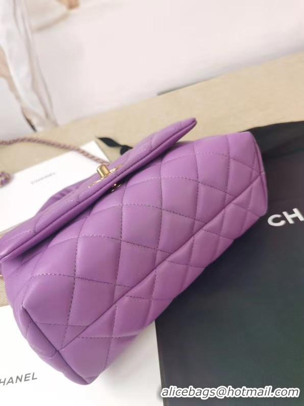 Best Quality Chanel Original Lather Flap Bag AS2044 Lavender