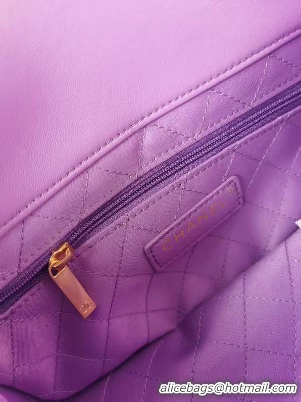 Best Quality Chanel Original Lather Flap Bag AS2044 Lavender